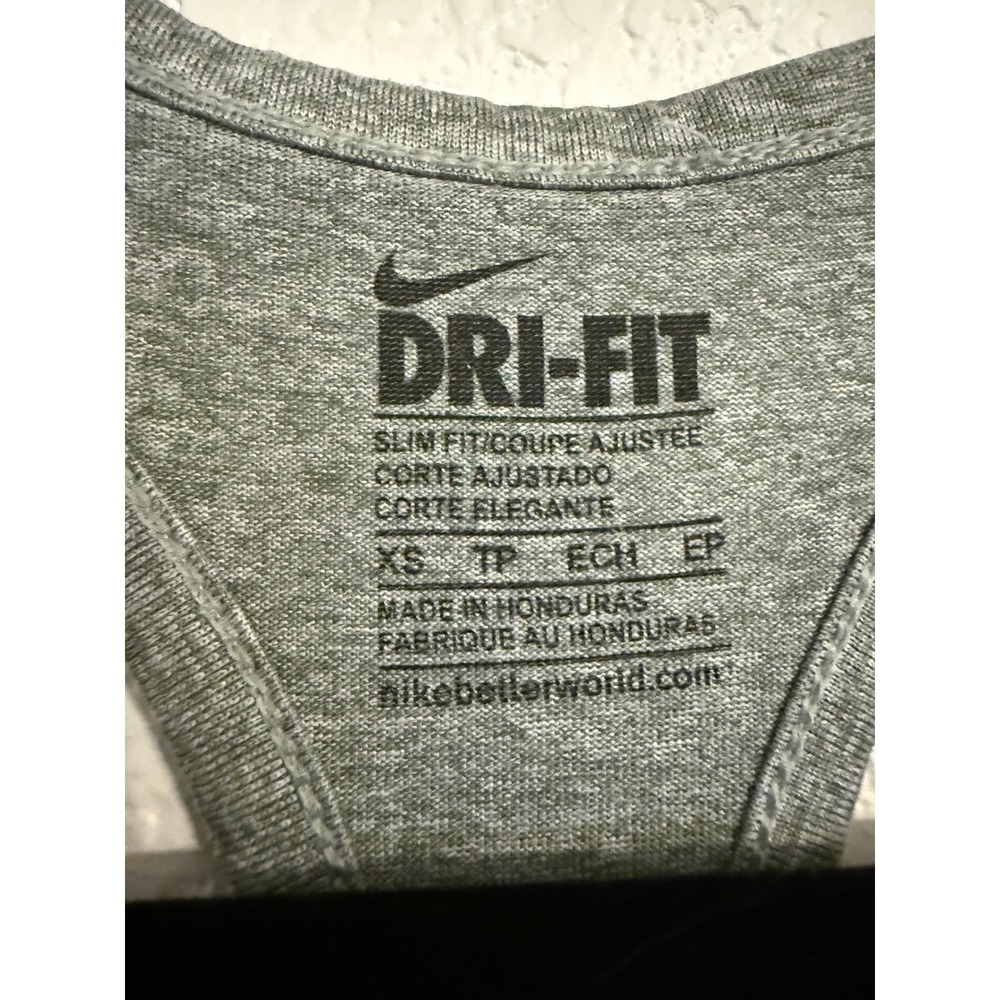 Nike Dri Fit Racerback‎ Tank Top Womens XS Grey Athletic Workout Gym - Picture 2 of 3
